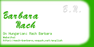 barbara mach business card